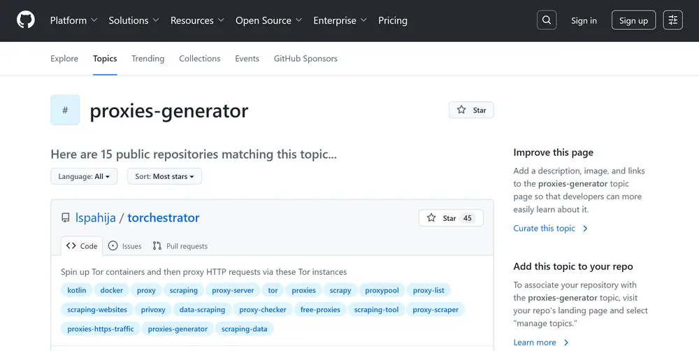 GitHub proxy generator scripts
